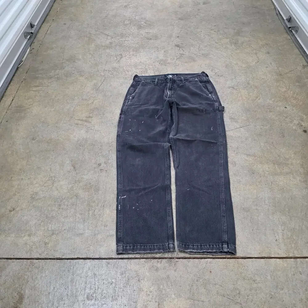 Y2K Abercrombie & Fitch Carpenter Black Denim Jeans (32x31)